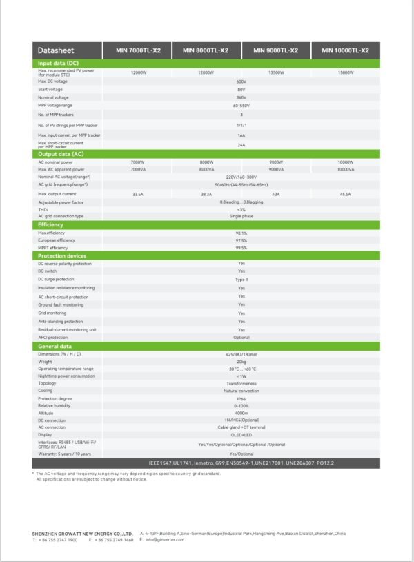 Growatt 10kW on Grid inverter - Image 3